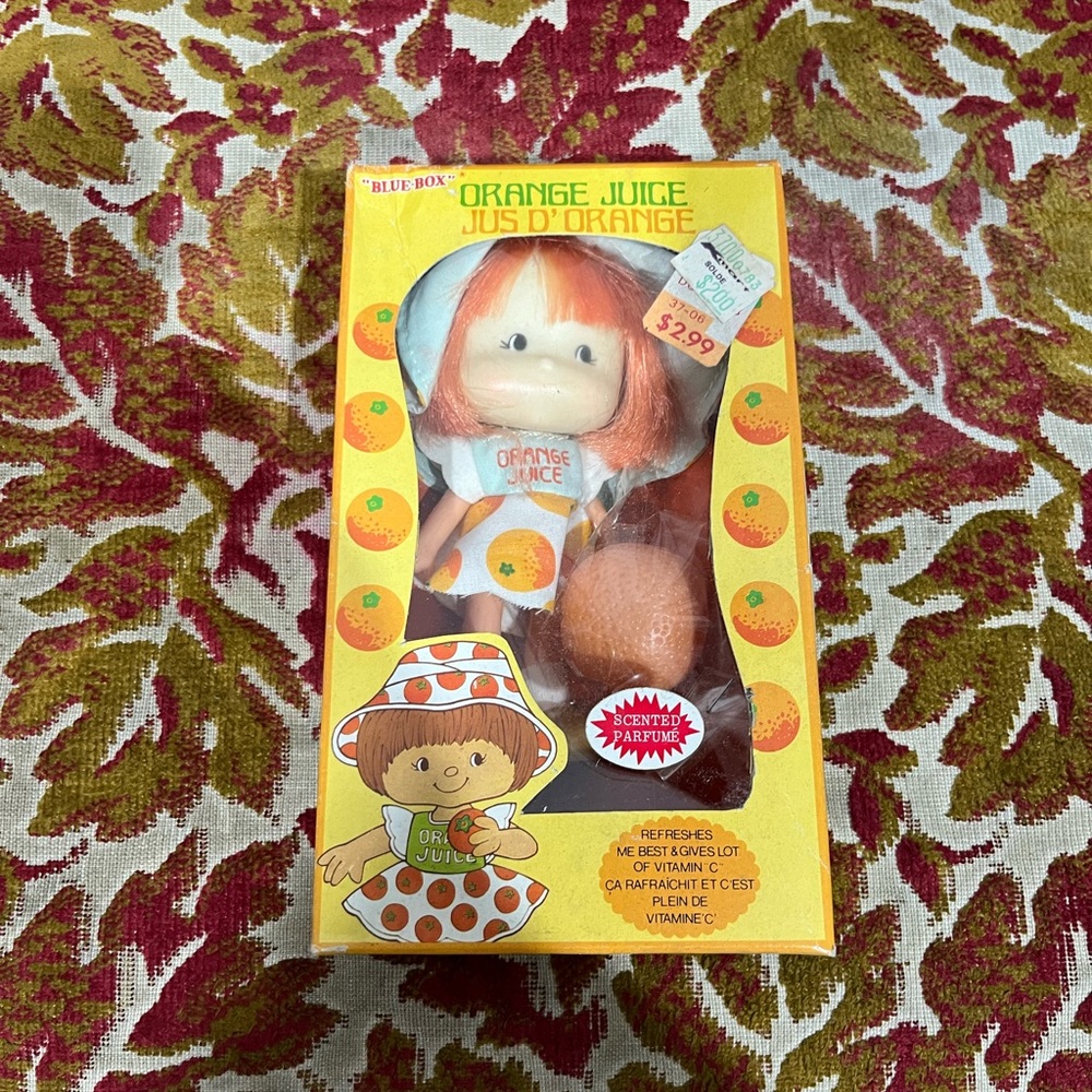 Vintage Set of Blue Box Orange Juice, Strawberry Blonde and Ice Cream Dolls